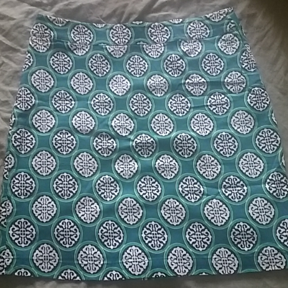 Blue printed skirt